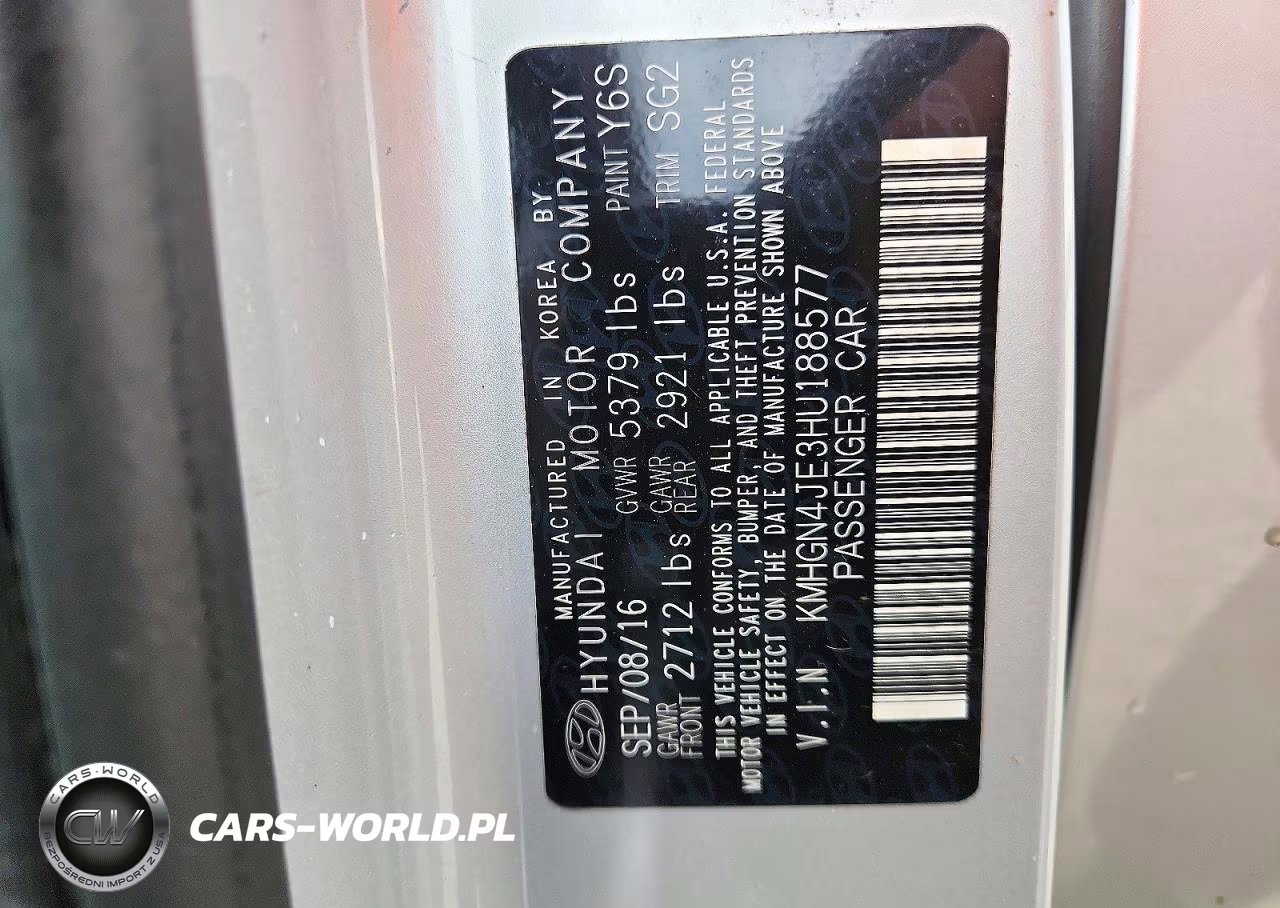 2017 Genesis G80 3.8 VIN:KMHGN4JE3HU188577 - 12