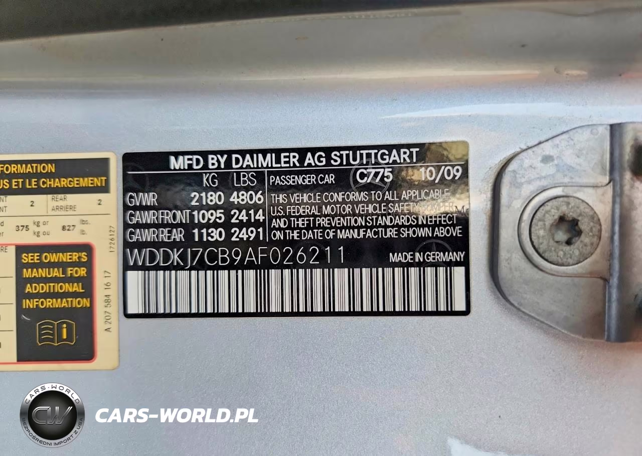 2010 Mercedes-Benz E 550 VIN:WDDKJ7CB9AF026211 - 12