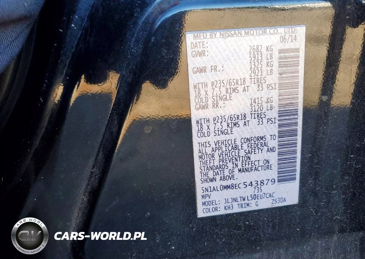 2014 Infiniti Qx60 Base VIN:5N1AL0MM8EC543879 - 12