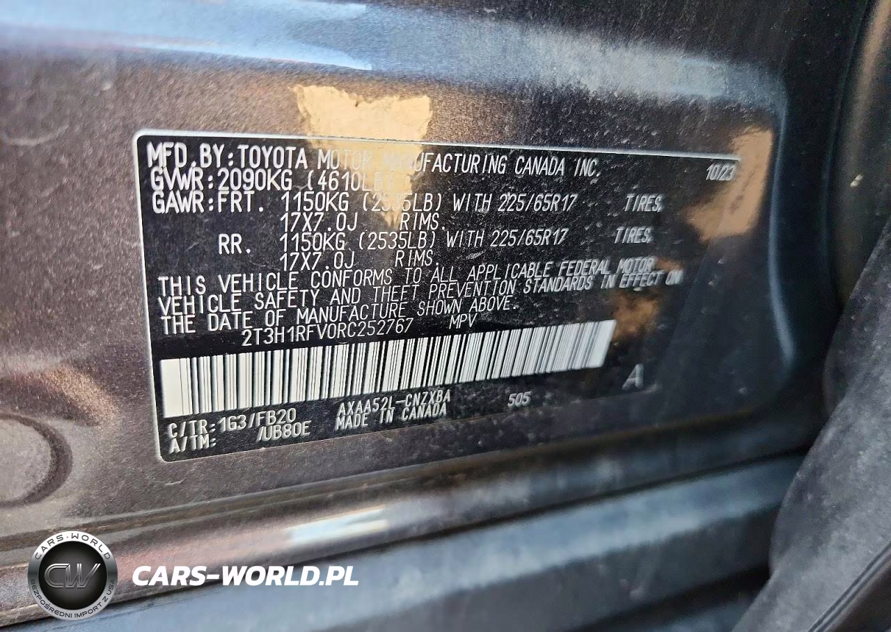 2024 Toyota Rav4 Le VIN:2T3H1RFV0RC252767 - 13