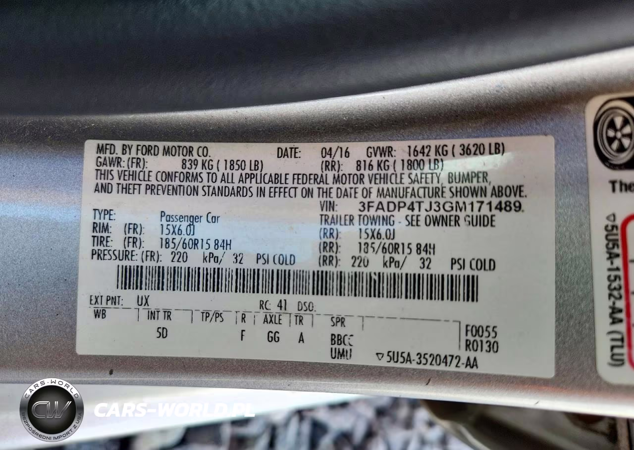 2016 Ford Fiesta S VIN:3FADP4TJ3GM171489 - 12
