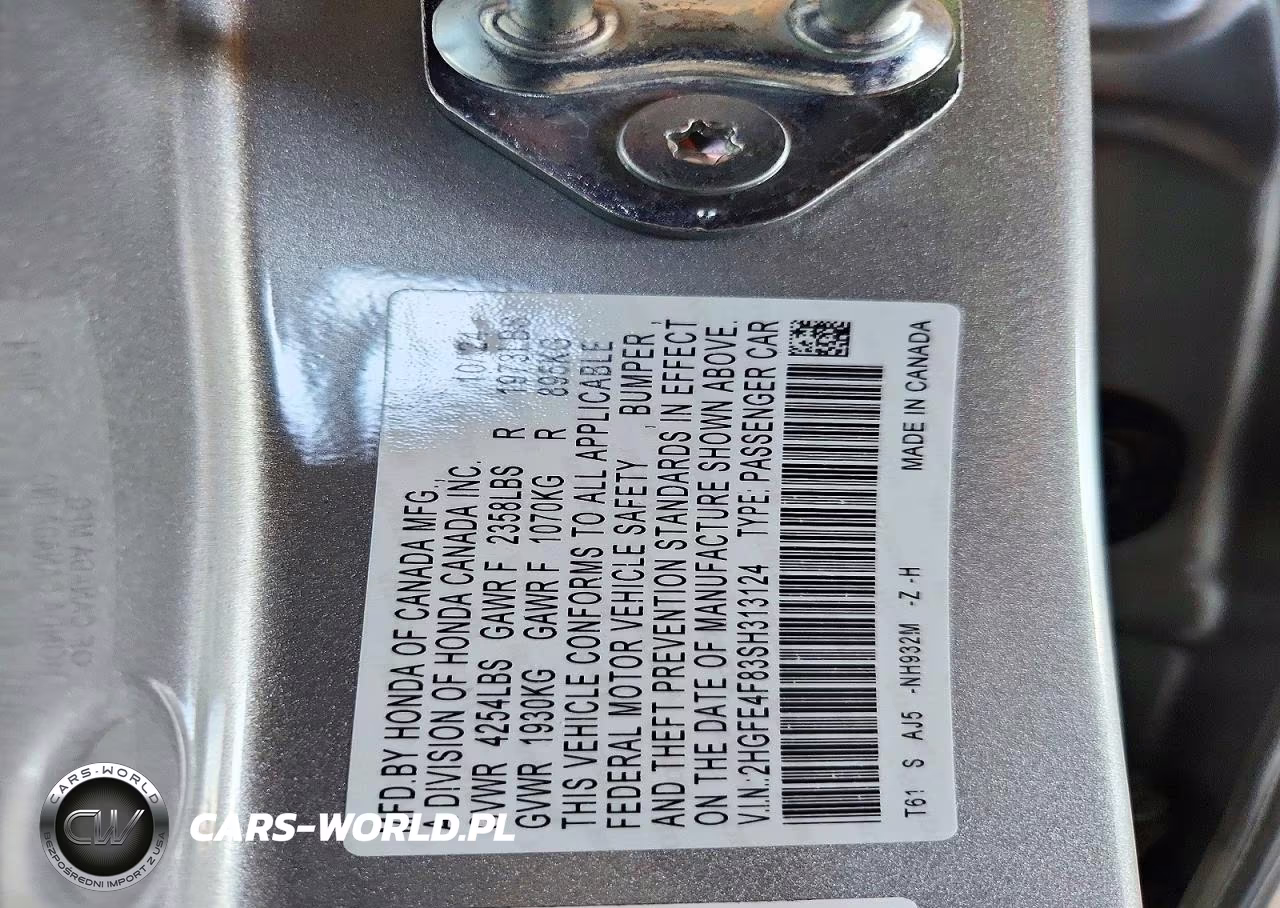 2025 Honda Civic Sport Touring VIN:2HGFE4F83SH313124 - 12