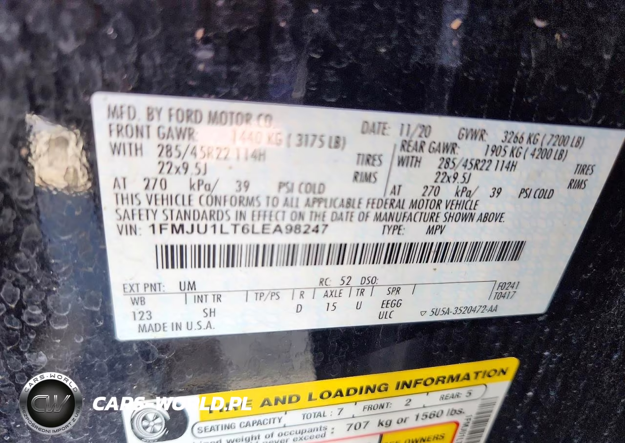 2020 Ford Expedition Platinum VIN:1FMJU1LT6LEA98247 - 13