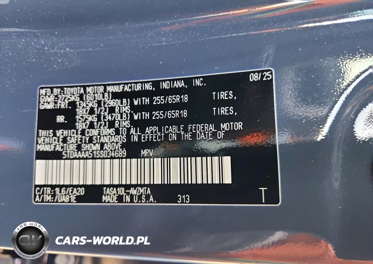 2025 Toyota Grand Highlander Xle VIN:5TDAAAA51SS034689 - 13