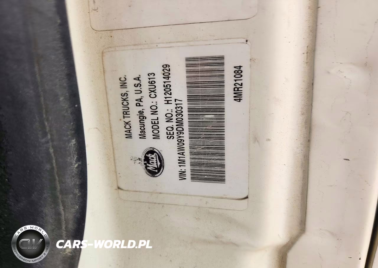 2013 Mack Cxu613 Semi Truck VIN:1M1AW09Y9DM030317 - 12