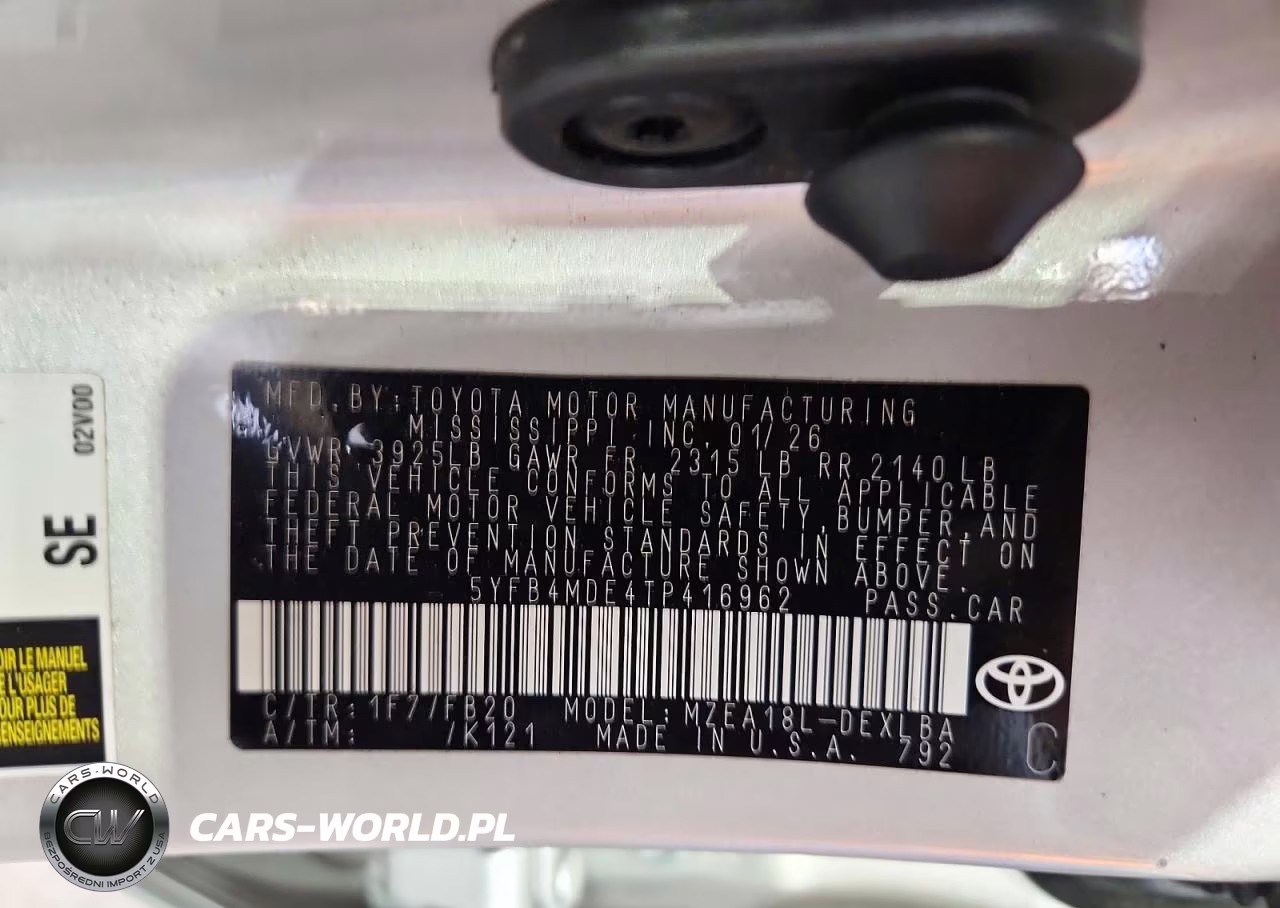 2026 Toyota Corolla Le VIN:5YFB4MDE4TP416962 - 13
