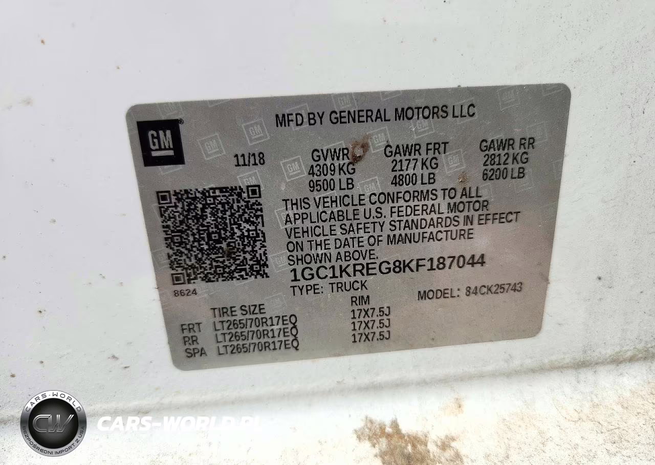 2019 Chevrolet Silverado K2500 Heavy Duty VIN:1GC1KREG8KF187044 - 12