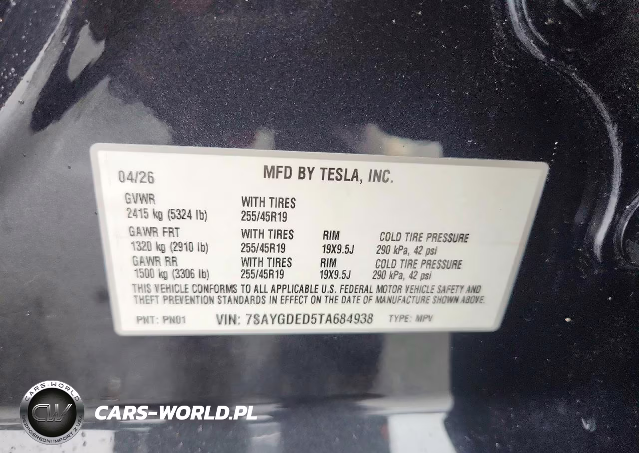 2026 Tesla Model Y VIN:7SAYGDED5TA684938 - 13