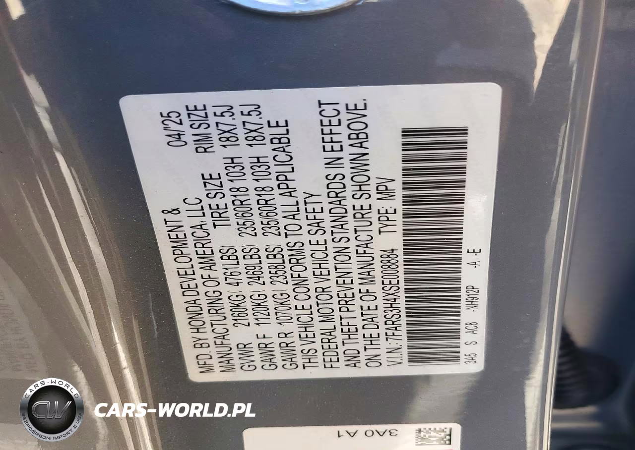2025 Honda Cr-V Ex VIN:7FARS3H4XSE008884 - 13