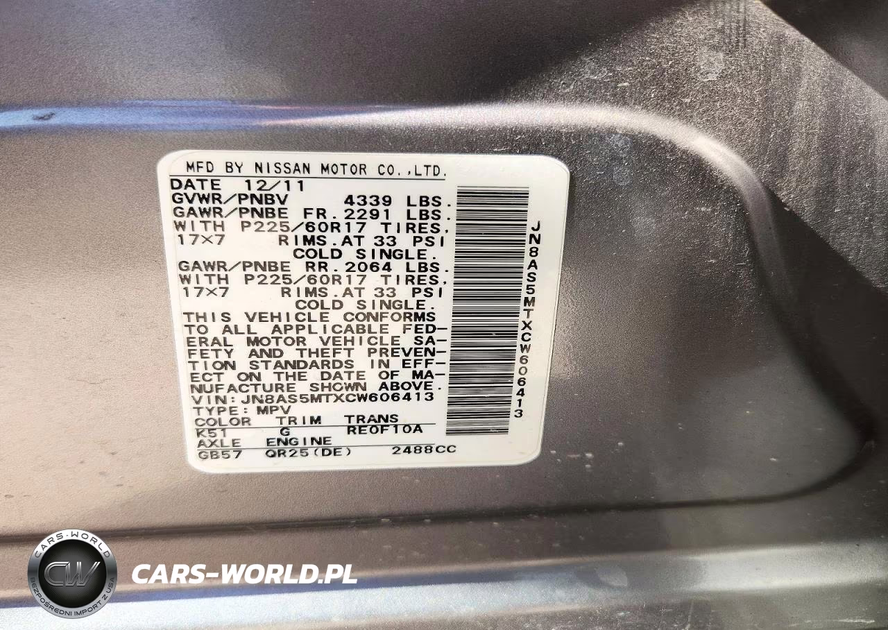 2012 Nissan Rogue S VIN:JN8AS5MTXCW606413 - 13