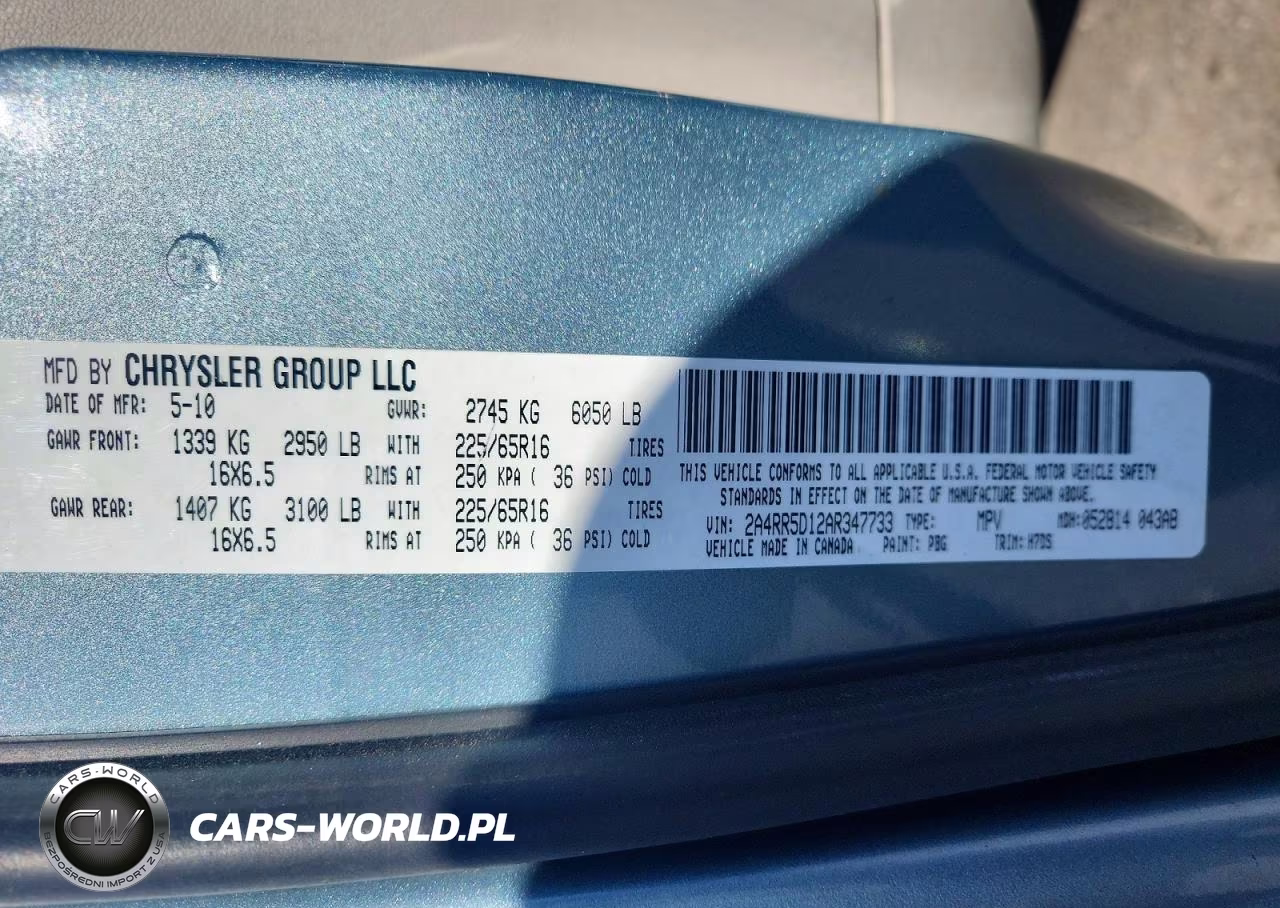 2010 Chrysler Town & Country Touring VIN:2A4RR5D12AR347733 - 13