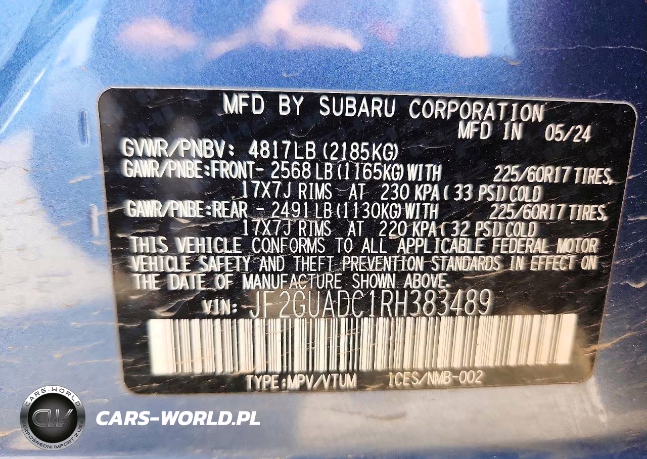 2024 Subaru Crosstrek Premium VIN:JF2GUADC1RH383489 - 12