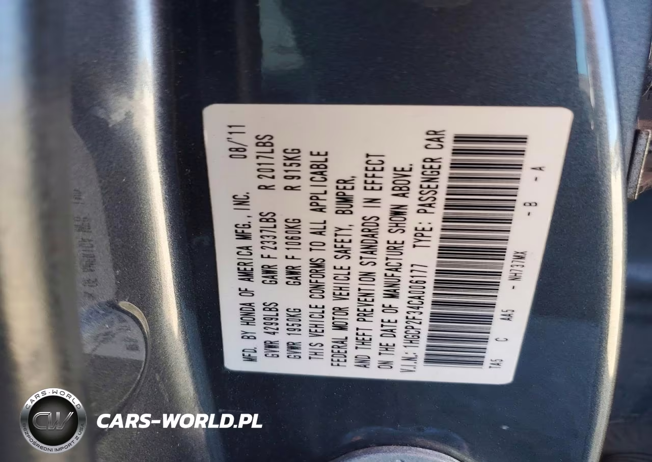 2012 Honda Accord Lx VIN:1HGCP2F34CA006177 - 13
