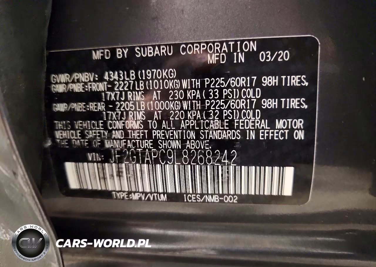 2020 Subaru Crosstrek Premium VIN:JF2GTAPC9L8268242 - 13