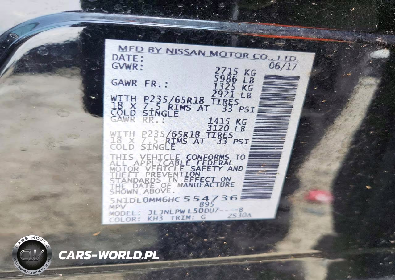 2017 Infiniti Qx60 Base VIN:5N1DL0MM6HC554736 - 14