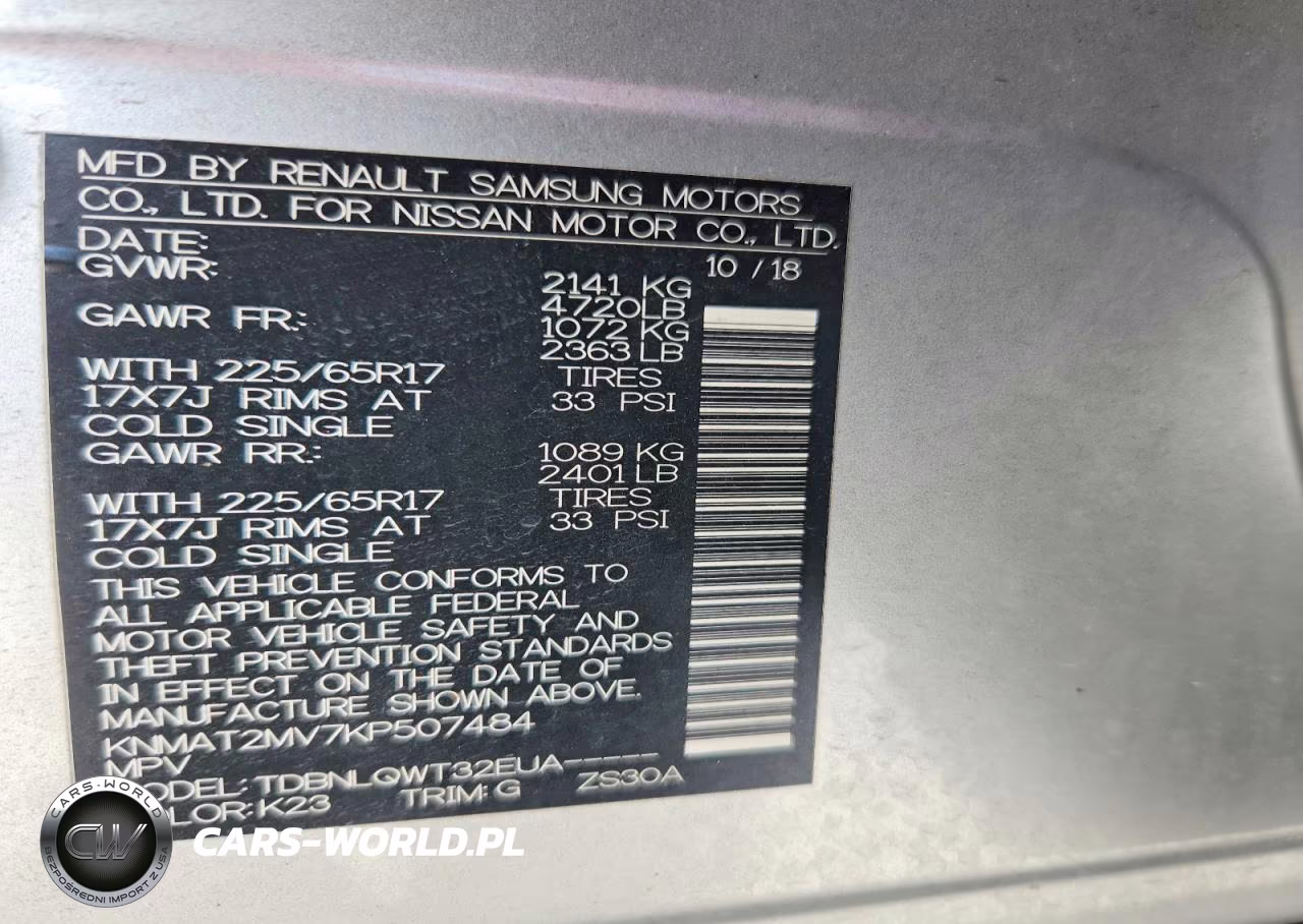 2019 Nissan Rogue Sv VIN:KNMAT2MV7KP507484 - 12
