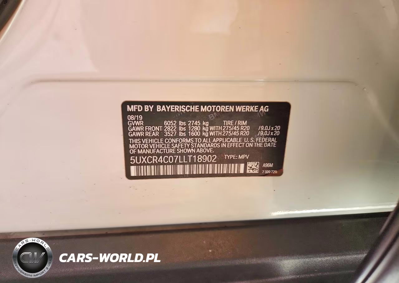 2020 BMW X5 Sdrive 40I VIN:5UXCR4C07LLT18902 - 13