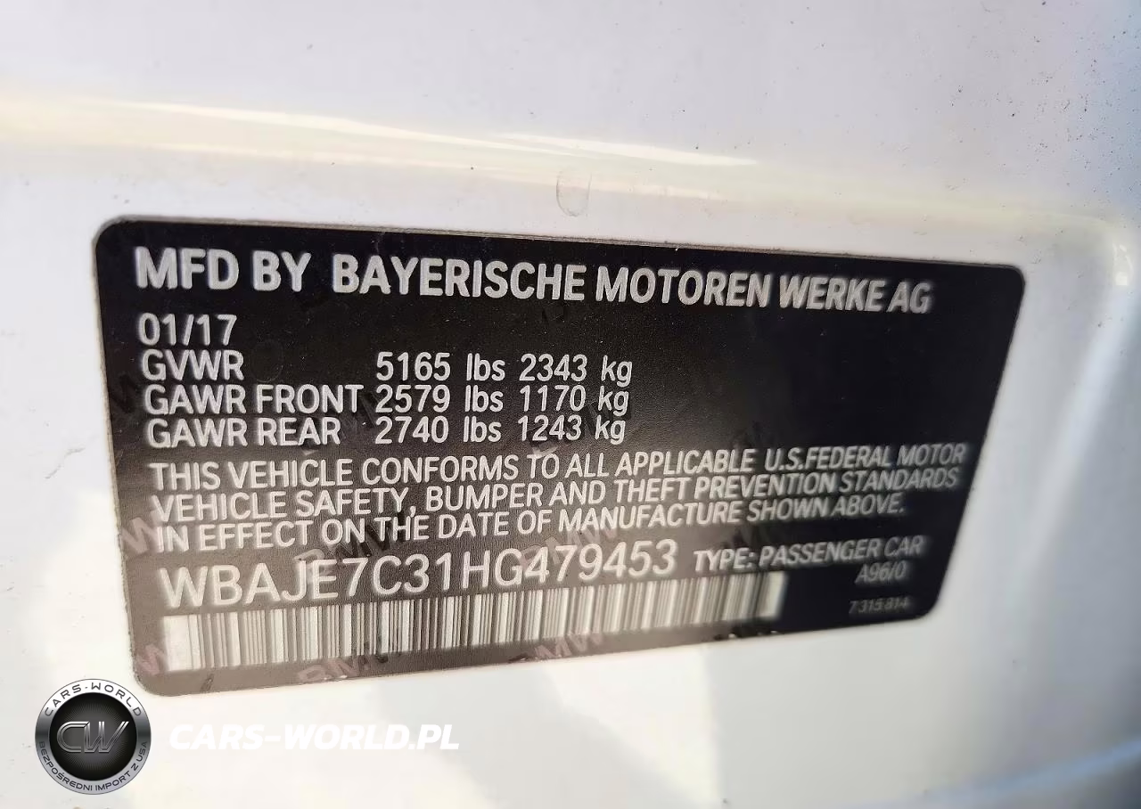 2017 BMW 540 Xi VIN:WBAJE7C31HG479453 - 12