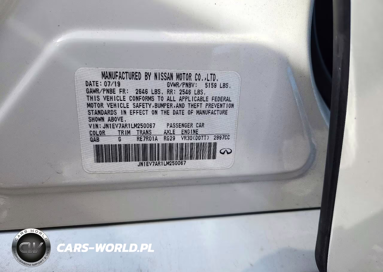 2020 Infiniti Q50 3.0T Pure VIN:JN1EV7AR1LM250067 - 12