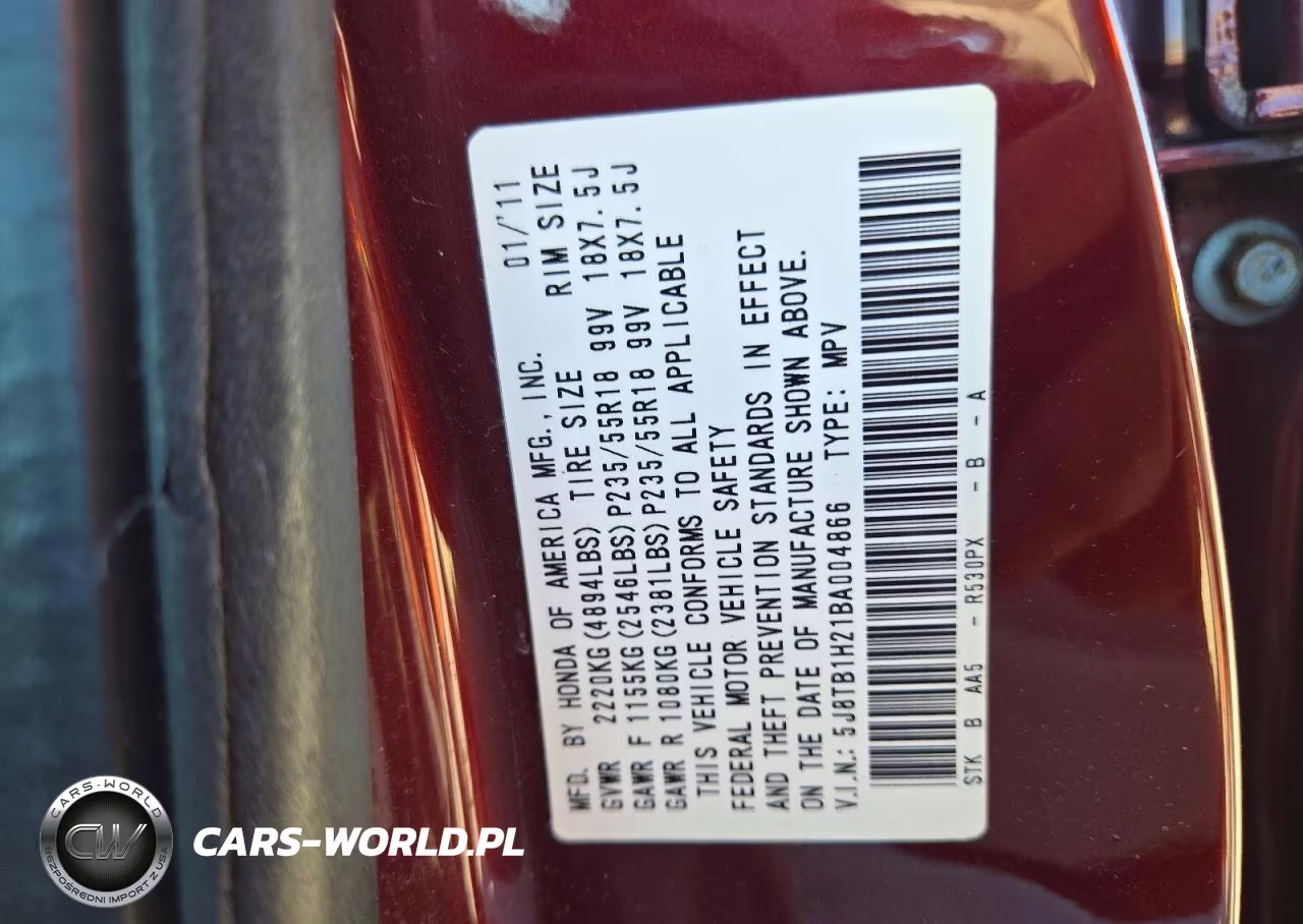 2011 Acura Rdx VIN:5J8TB1H21BA004866 - 13