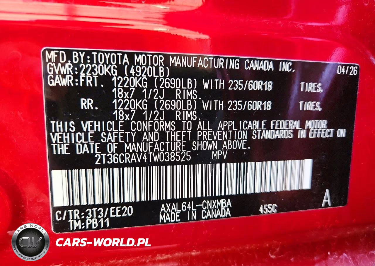 2026 Toyota Rav4 Xle Premium VIN:2T36CRAV4TW038525 - 14