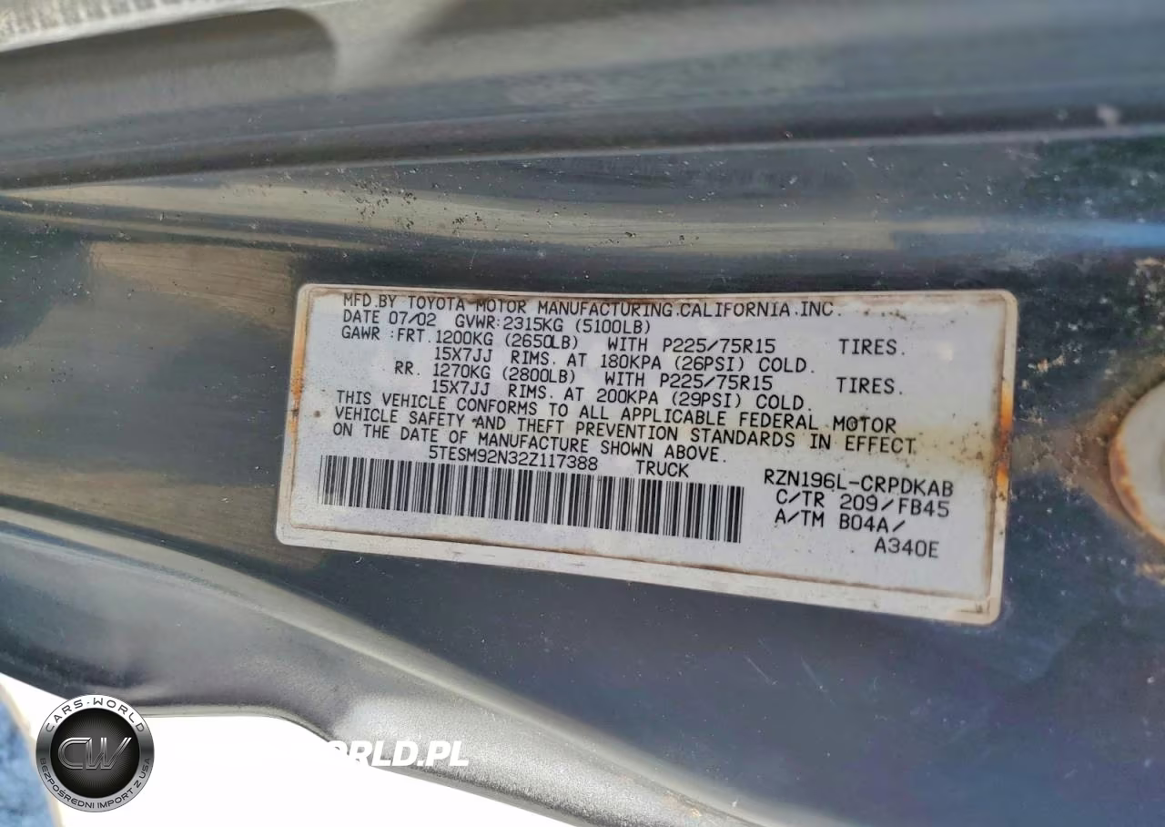 2002 Toyota Tundra VIN:5TESM92N32Z117388 - 13