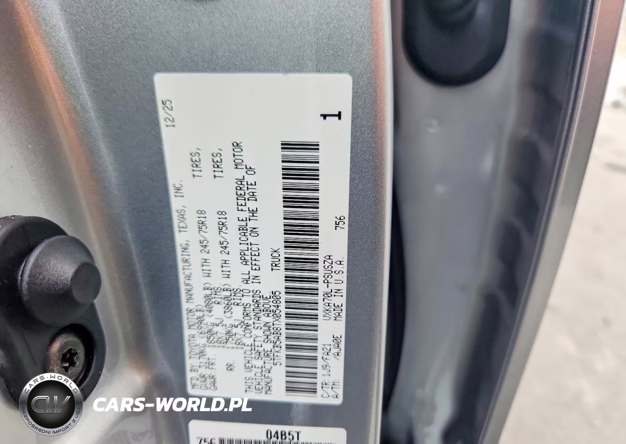 2026 Toyota Tundra Sr VIN:5TFKB5AB8TX054805 - 12