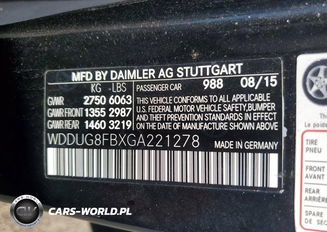 2016 Mercedes-Benz S 550 4Matic VIN:WDDUG8FBXGA221278 - 12