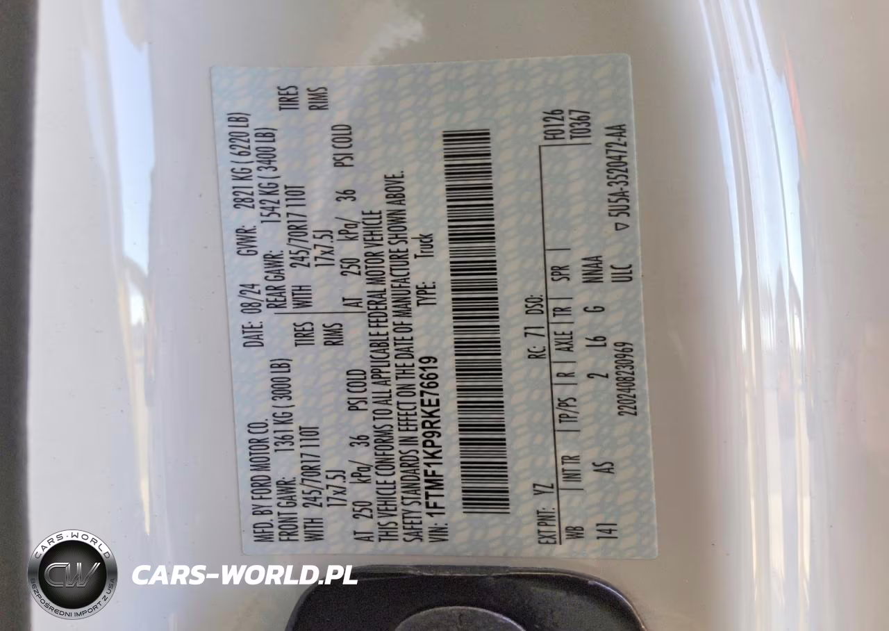 2024 Ford F150 Xl VIN:1FTMF1KP9RKE76619 - 13