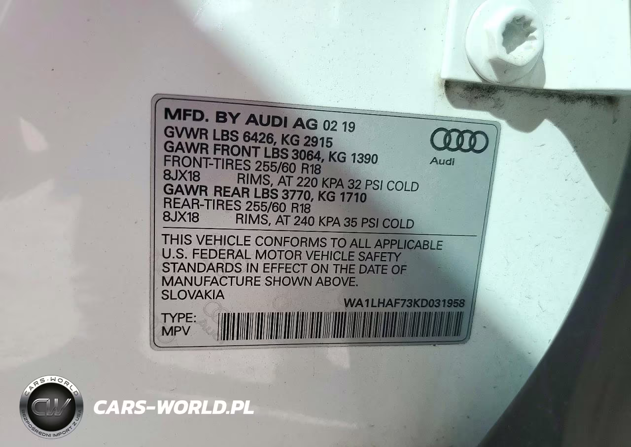 2019 Audi Q7 Premium Plus VIN:WA1LHAF73KD031958 - 13