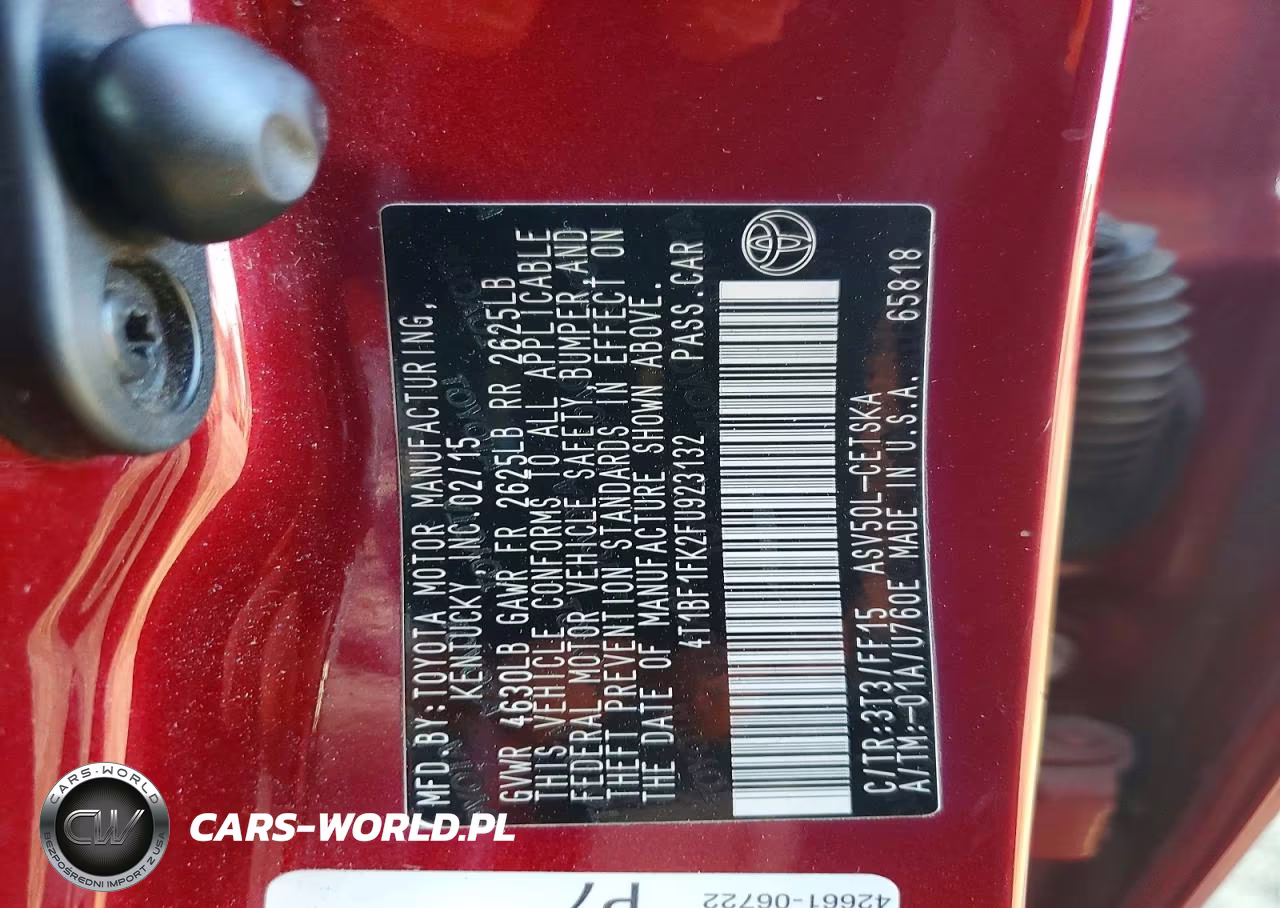 2015 Toyota Camry Se VIN:4T1BF1FK2FU923132 - 12