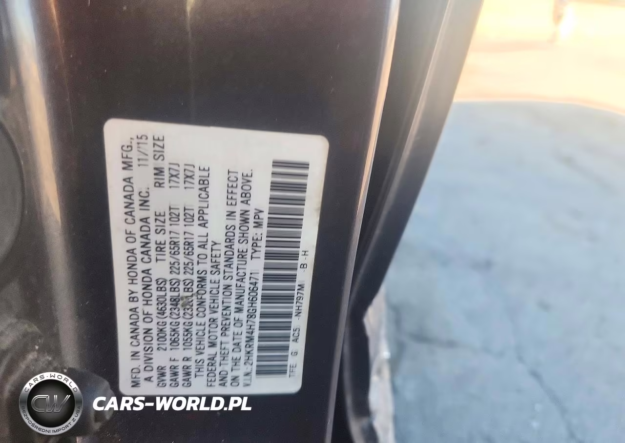 2016 Honda Cr-V Exl VIN:2HKRM4H78GH606471 - 13
