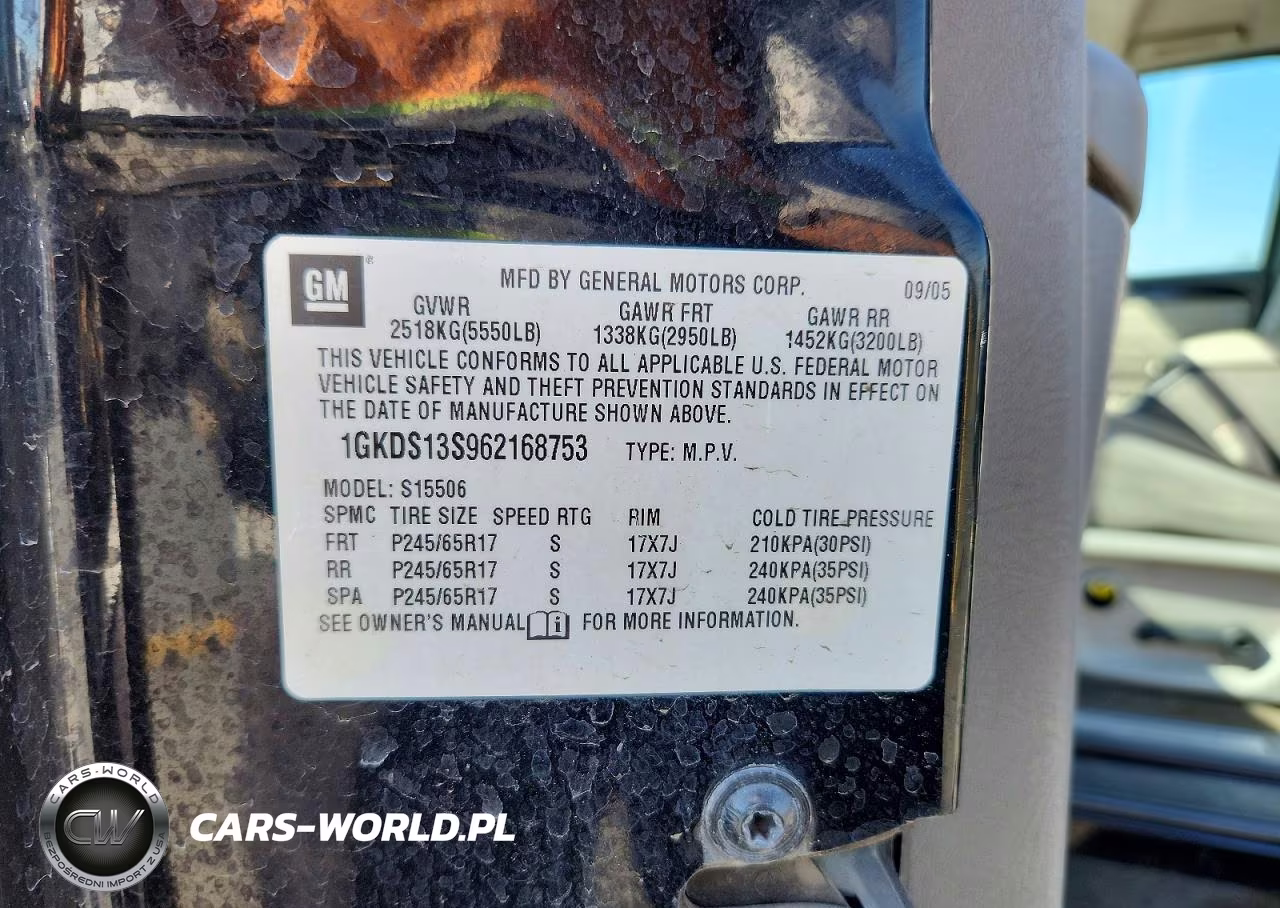 2006 GMC Envoy VIN:1GKDS13S962168753 - 13