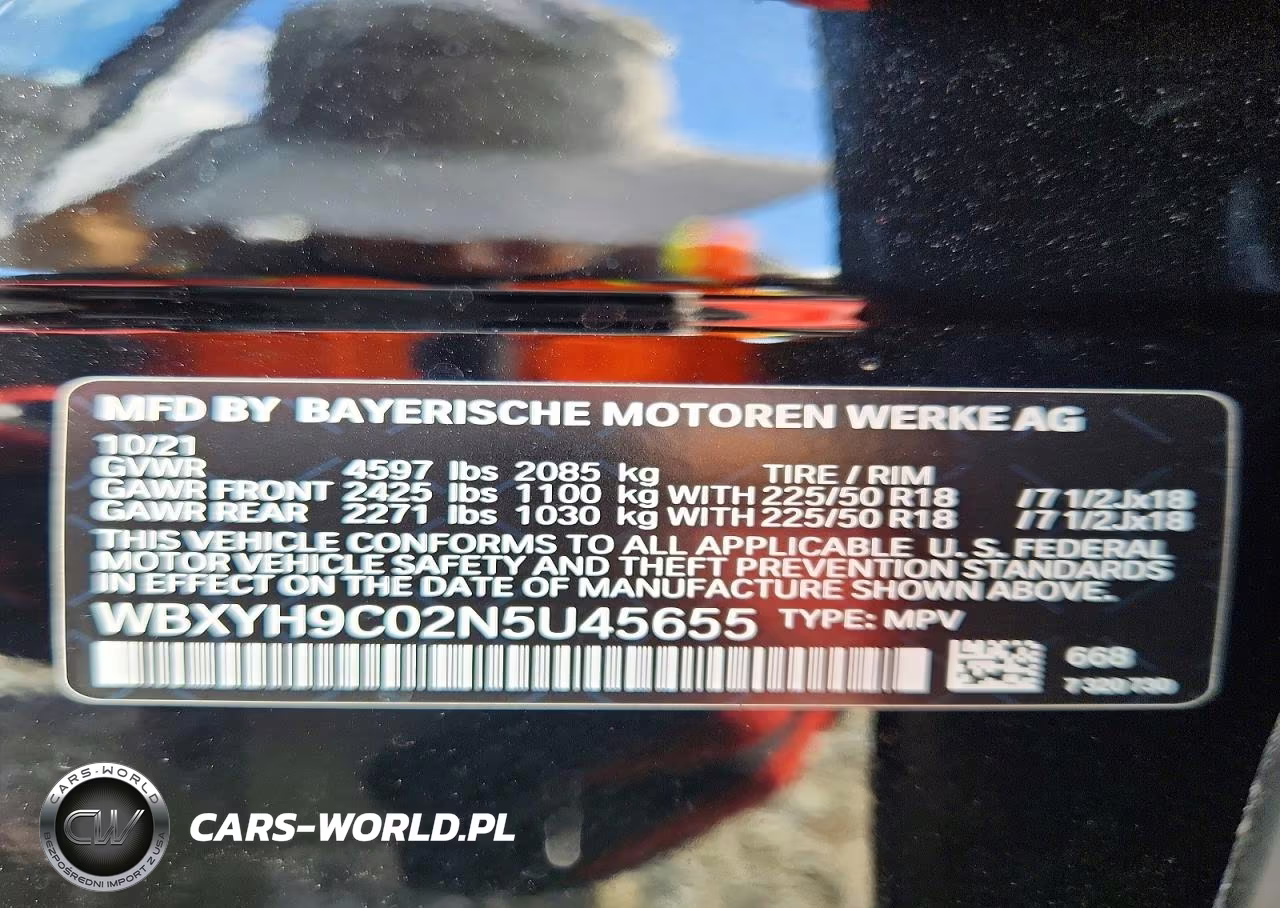 2022 BMW X2 Sdrive28I VIN:WBXYH9C02N5U45655 - 13