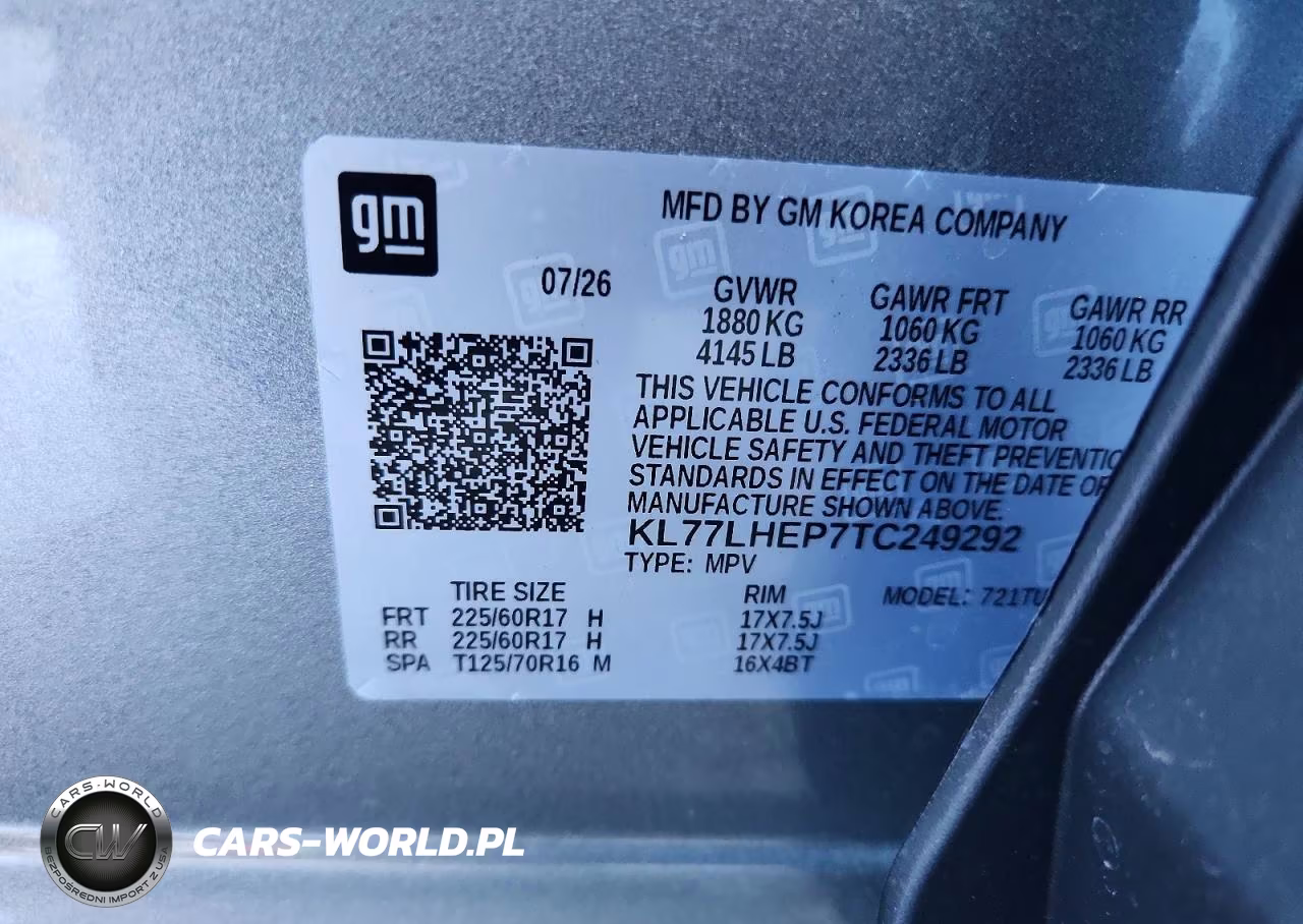 2026 Chevrolet Trax 1Lt VIN:KL77LHEP7TC249292 - 12