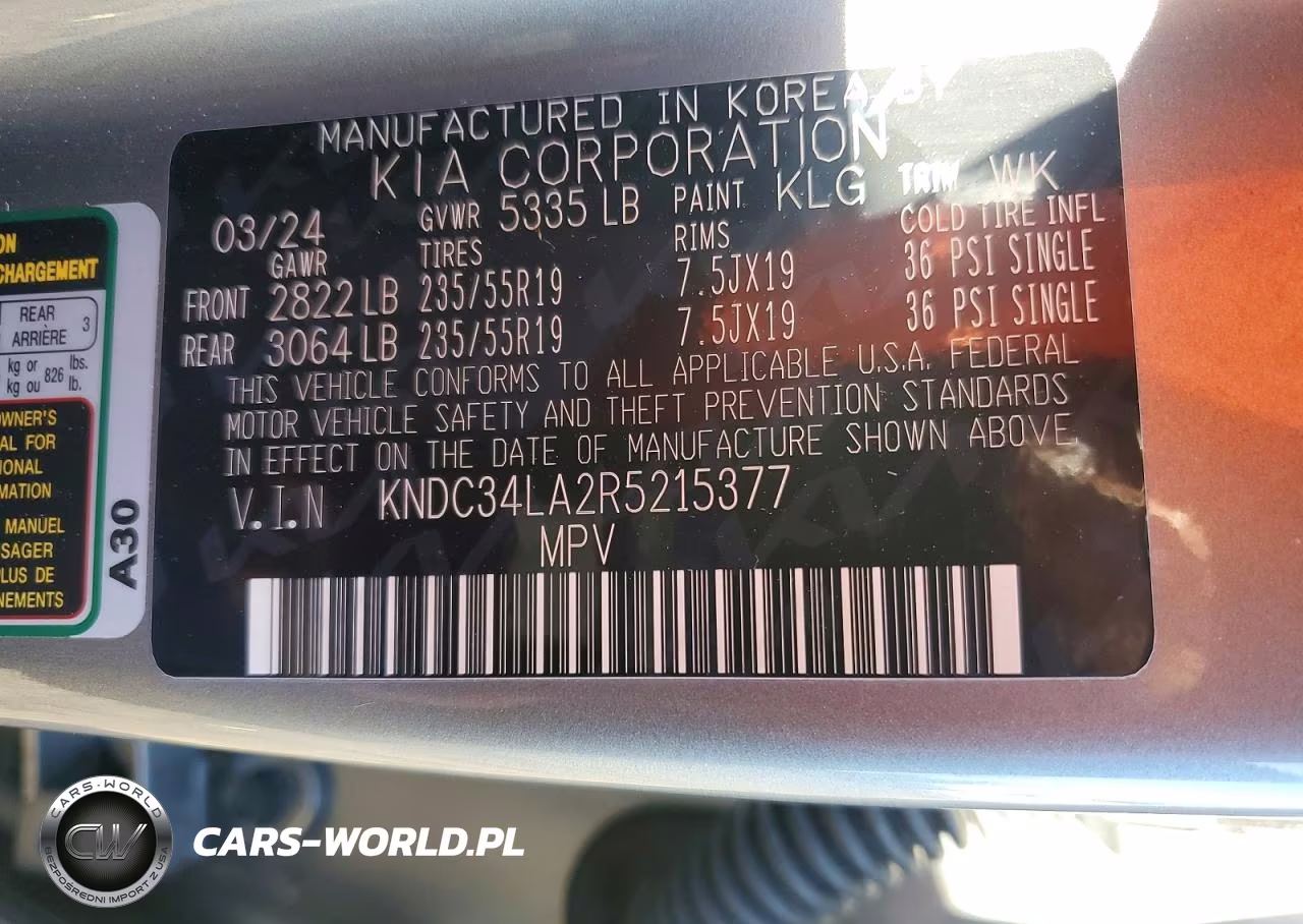 2024 Kia Ev6 Wind VIN:KNDC34LA2R5215377 - 13
