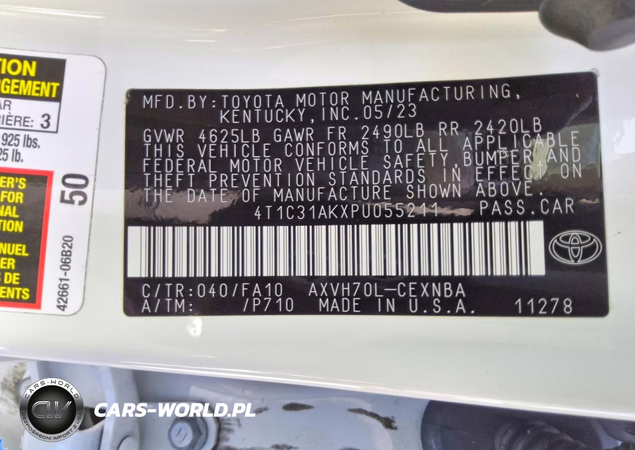 2023 Toyota Camry Hybrid Le VIN:4T1C31AKXPU055211 - 12