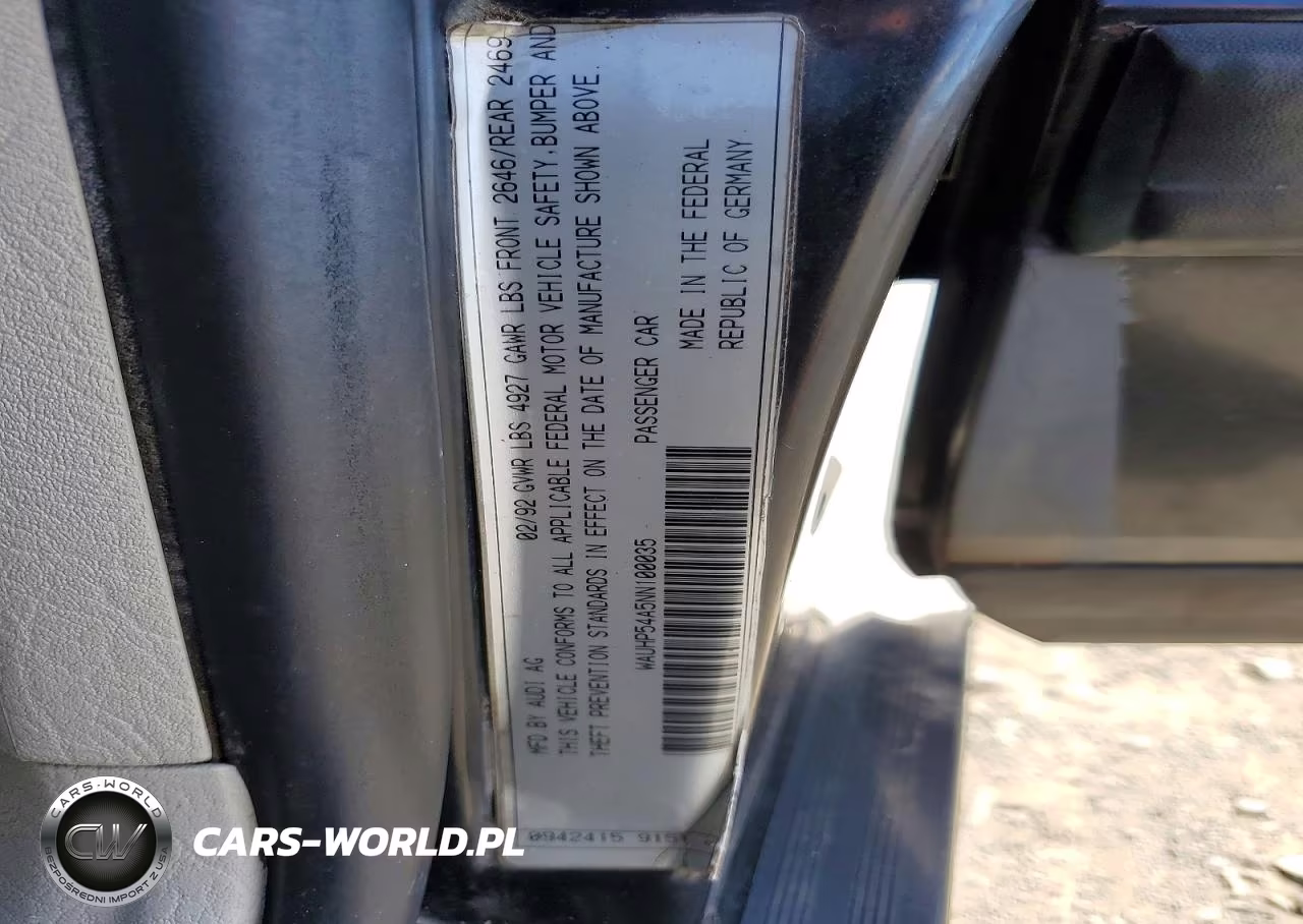 1992 Audi S4 2.7 Quattro VIN:WAUHP54A5NN100035 - 12