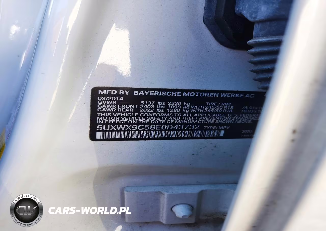 2014 BMW X3 xDrive28I VIN:5UXWX9C58E0D43732 - 12