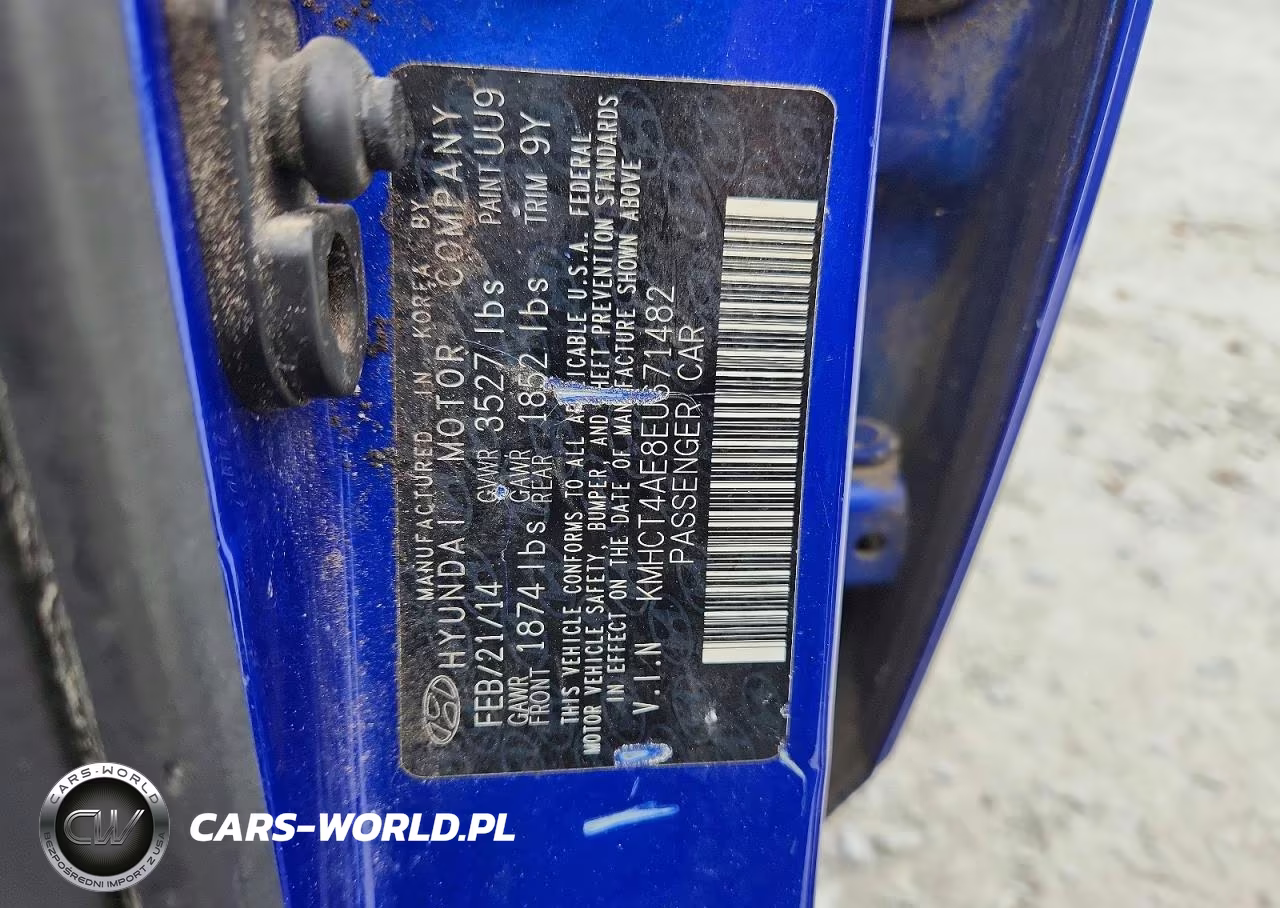 2014 Hyundai Accent Gls VIN:KMHCT4AE8EU671482 - 12