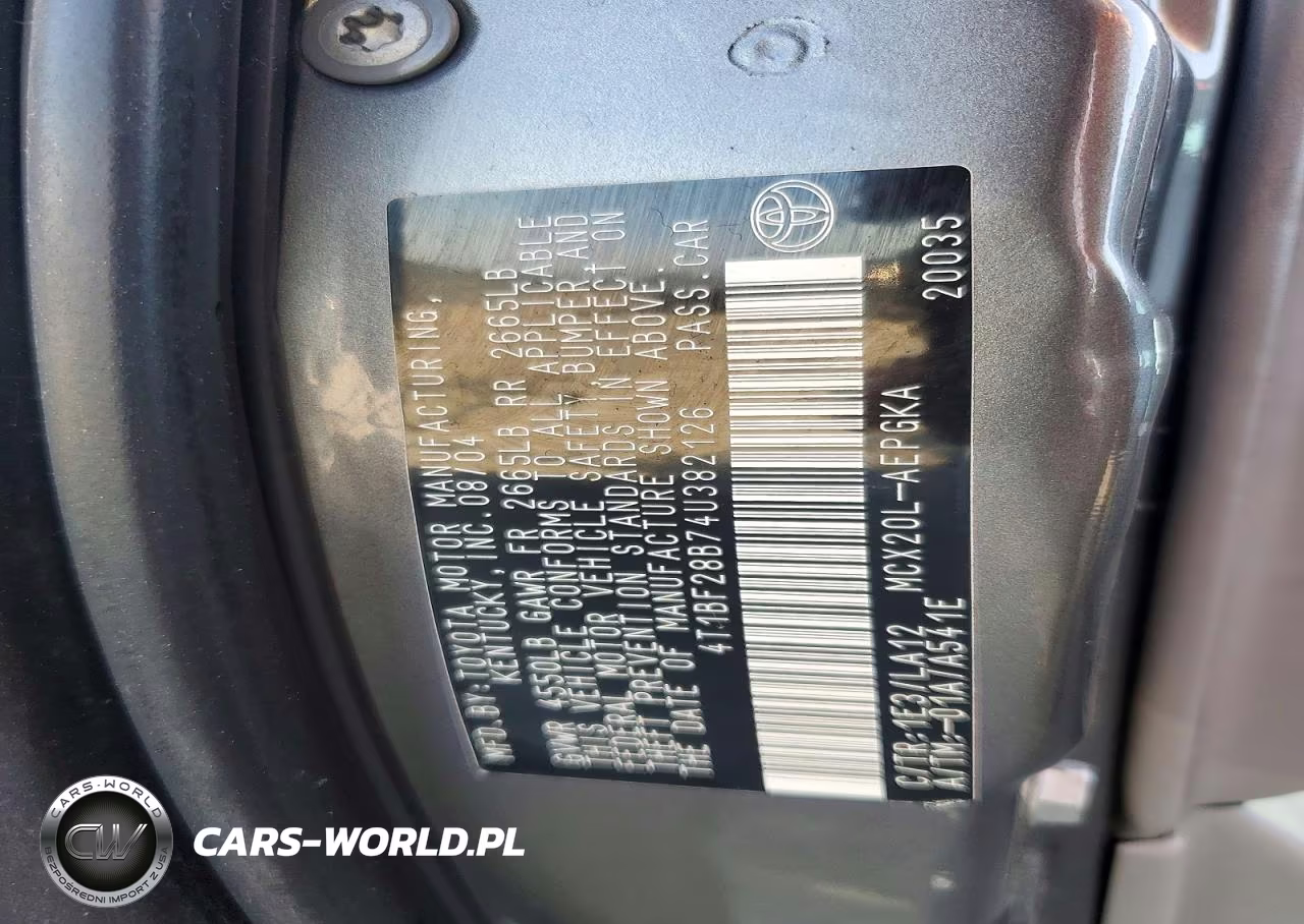 2004 Toyota Avalon Xls VIN:4T1BF28B74U382126 - 12