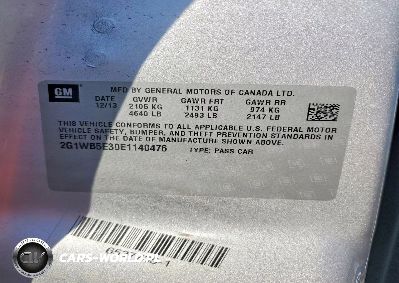 2014 Chevrolet Impala Limited Lt VIN:2G1WB5E30E1140476 - 12