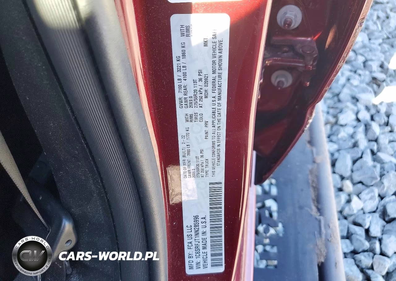 2022 Ram 1500 Laramie VIN:1C6SRFJT1NN285996 - 12