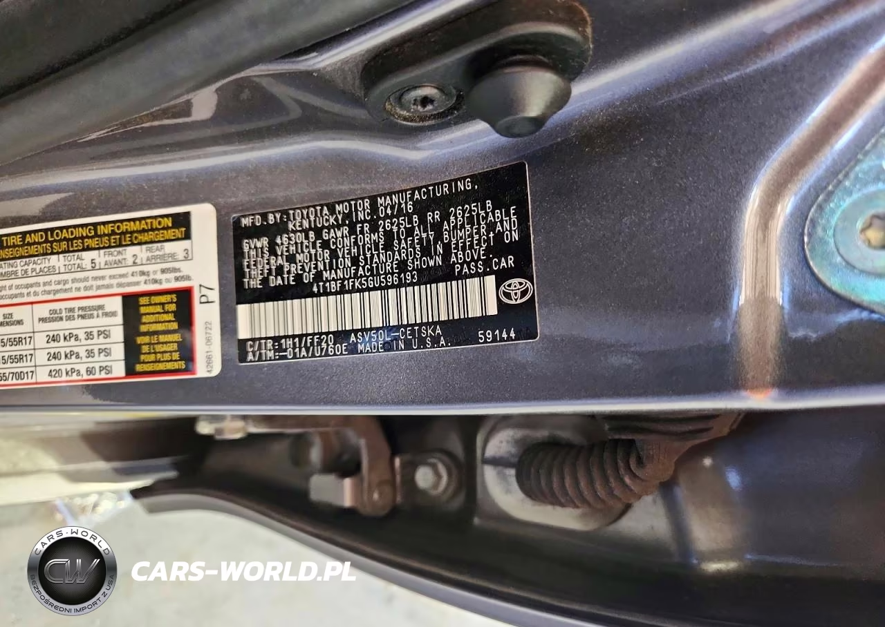 2016 Toyota Camry Se VIN:4T1BF1FK5GU596193 - 12