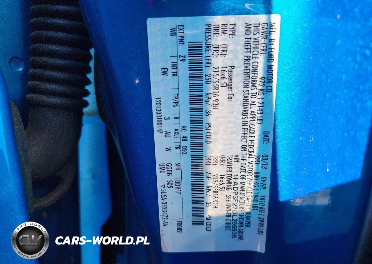 2013 Ford Focus Se VIN:1FADP3F27DL295535 - 12