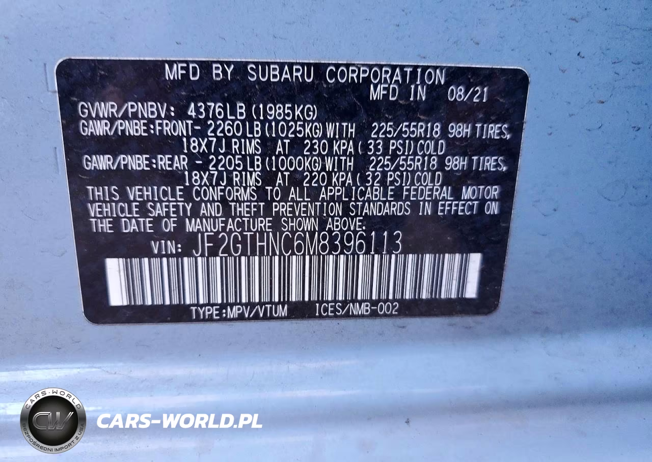 2021 Subaru Crosstrek Limited VIN:JF2GTHNC6M8396113 - 14