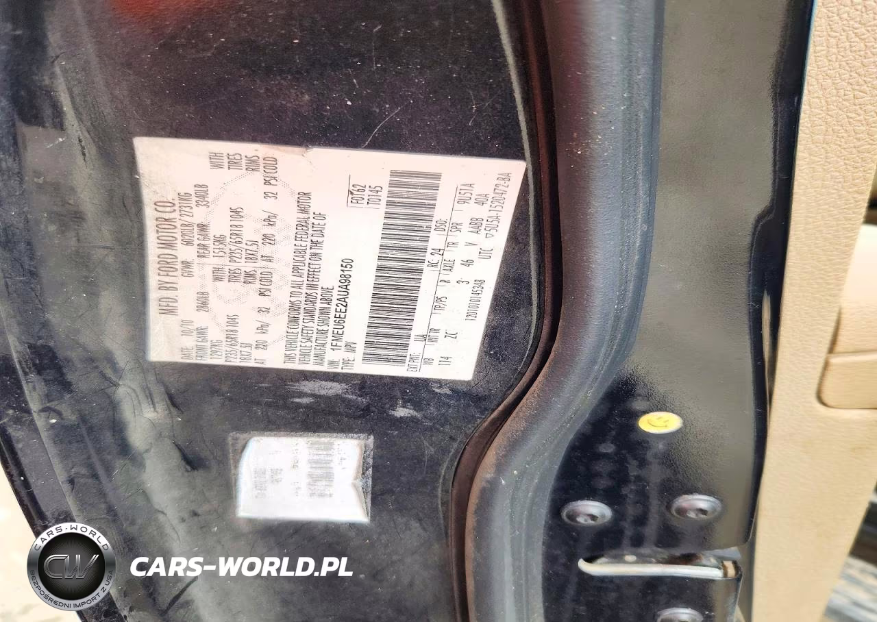2010 Ford Explorer Eddie Bauer VIN:1FMEU6EE2AUA98150 - 13