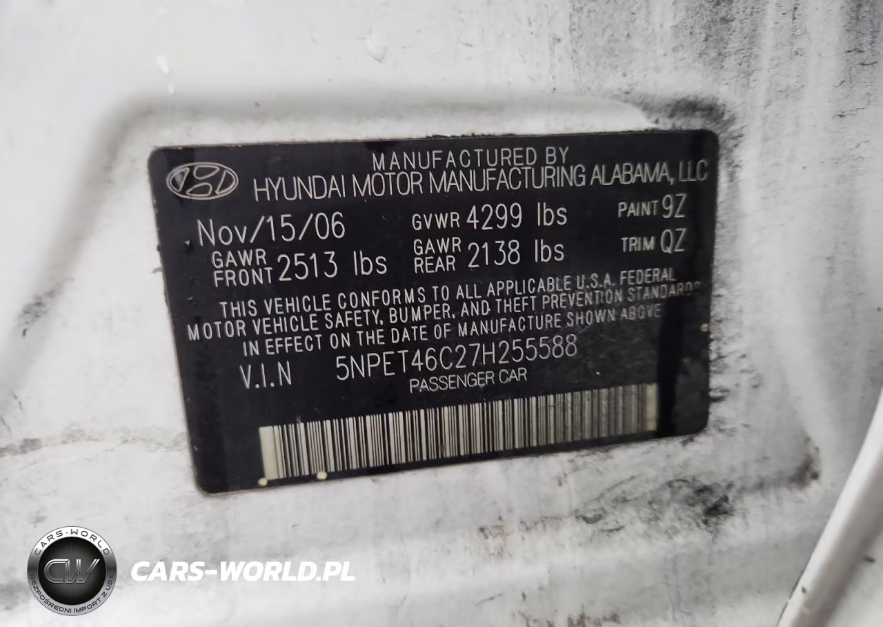 2007 Hyundai Sonata Gls VIN:5NPET46C27H255588 - 12