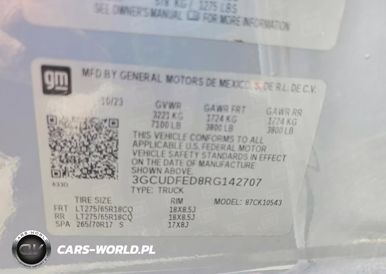 CHEVROLET SILVERADO 1500 VIN:3GCUDFED8RG142707 - 12