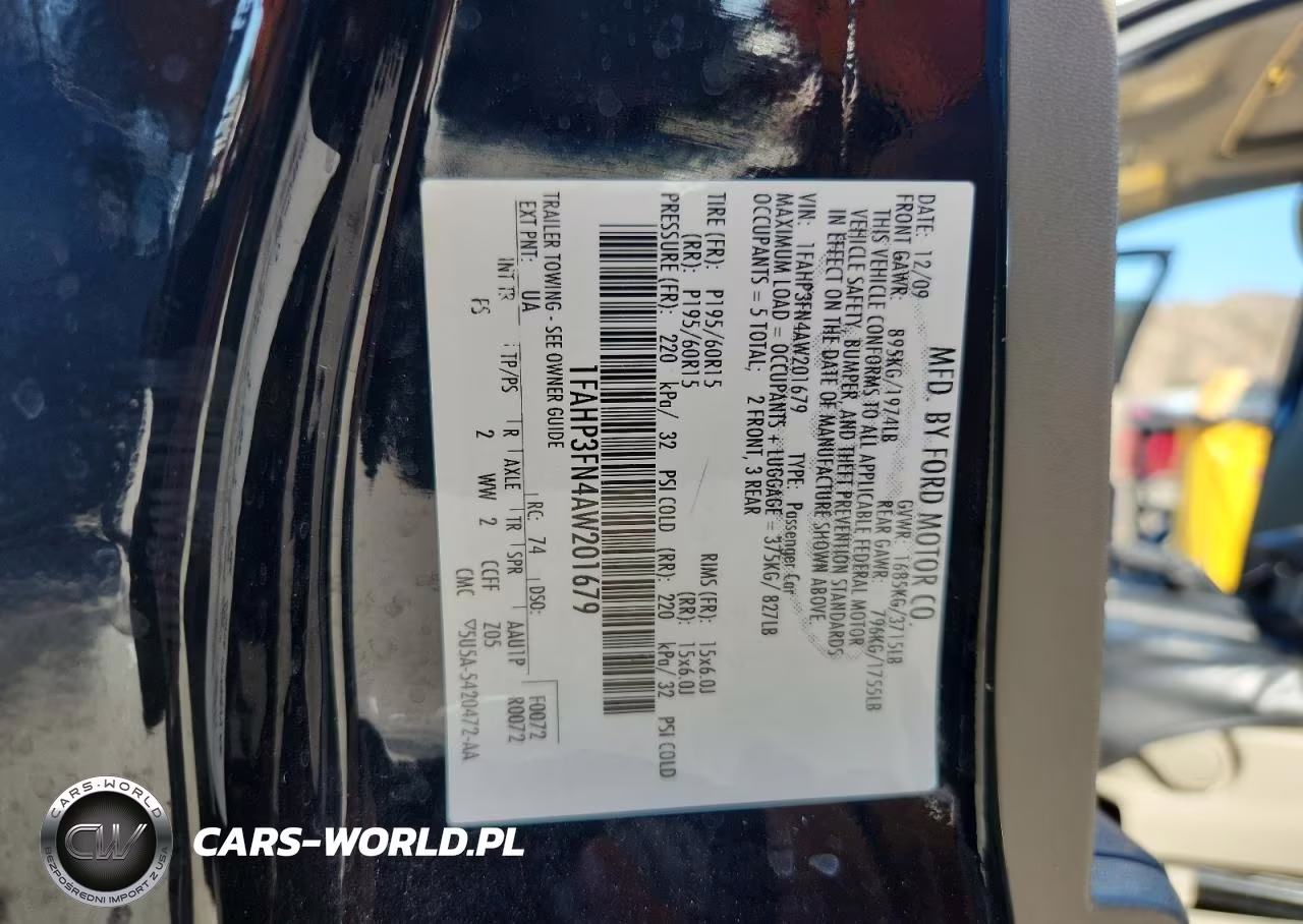 2010 Ford Focus Se VIN:1FAHP3FN4AW201679 - 13